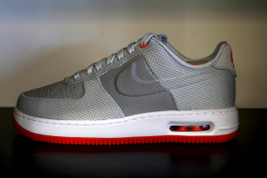 Grey Red White - Low-Top Air Forces